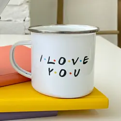 Smaltovaný hrnek Camper  I love you