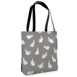 Textilní taška Tenderness Husy – stylový shopper na zip
