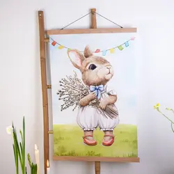Látkový plakát na zeď  Králík s vrbou