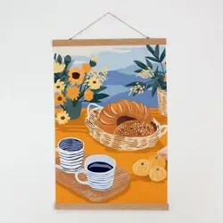 Látkový plakát na zeď Káva a dobroty