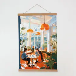 Látkový plakát na zeď Setkání přátel