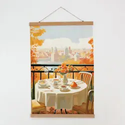 Látkový plakát na zeď Podzimní snídaně
