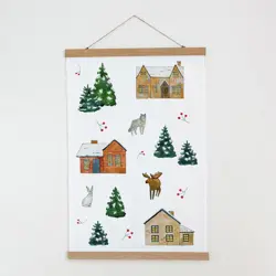 Látkový plakát na zeď Zima