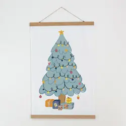 Látkový plakát na zeď Dárky pod stromeček
