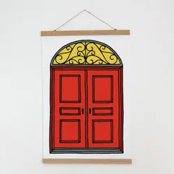 Látkový plakát na zeď Dveře