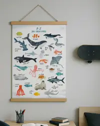 Látkový plakát na zeď Obyvatelé moře