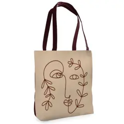 Textilní taška Tenderness Tvář – stylový shopper na zip