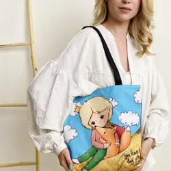 Textilní taška Tenderness Malý princ – stylový shopper na zip