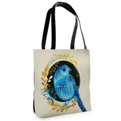 Textilní taška Tenderness Pták v pohádkové zahradě – stylový shopper na zip