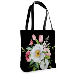 Textilní taška Tenderness Flowers – stylový shopper na zip