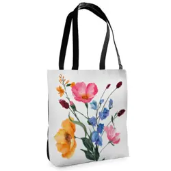 Textilní taška Tenderness Světlé květy – stylový shopper na zip 