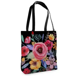 Textilní taška Tenderness Barvy květů – stylový shopper na zip