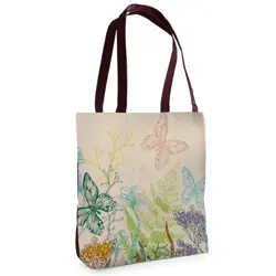 Textilní taška Tenderness Jaro a motýli – stylový shopper na zip