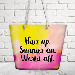 Plážová taška Malibu Hair up. Sunnies on. World off