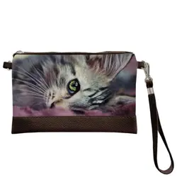 Malá kabelka přes rameno Šedá kočka