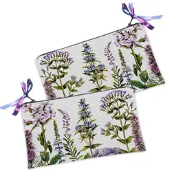 Kosmetická taška MINI – malá látková taštička s potiskem Polní květiny
