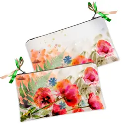 Kosmetická taška MINI – malá látková taštička s potiskem Červené máky