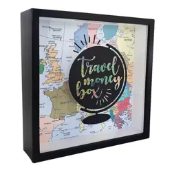 Dřevěná pokladnička na peníze travel
