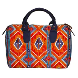 Dámská kabelka Barrel – textilní potisk Ornament 