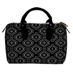 Dámská kabelka Barrel – textilní potisk ornament