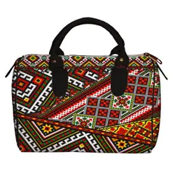 Dámská kabelka Barrel – textilní potisk ornament