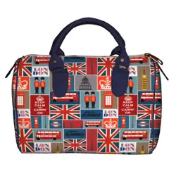 Dámská kabelka Barrel – textilní potisk Anglie 
