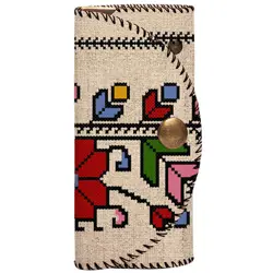 Klíčenka do kabelky – barevná kapsička na klíče s karabinkami ornamentem