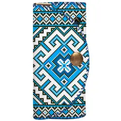 Klíčenka do kabelky – barevná kapsička na klíče s karabinkami Modrý ornamentem