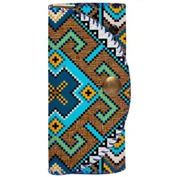 Klíčenka do kabelky – barevná kapsička na klíče s karabinkami ornamentem