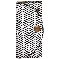 Klíčenka do kabelky – barevná kapsička na klíče s karabinkami Černobílé linky