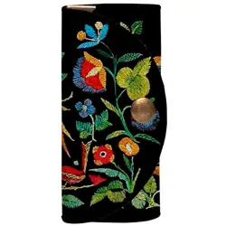 Klíčenka do kabelky – barevná kapsička na klíče s karabinkami  květiny