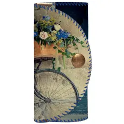 Klíčenka do kabelky – barevná kapsička na klíče s karabinkami Kolo s květinami