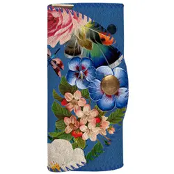 Klíčenka do kabelky – barevná kapsička na klíče s karabinkami Květiny