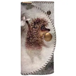 Klíčenka do kabelky – barevná kapsička na klíče s karabinkami Ježek