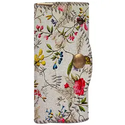 Klíčenka do kabelky – barevná kapsička na klíče s karabinkami Květinový motiv