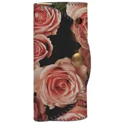 Klíčenka do kabelky – barevná kapsička na klíče s karabinkami Růže