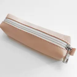 Klíčenka BIG – pouzdro na klíče z eko kůže se zipem Pudrová