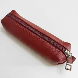 Klíčenka BIG – pouzdro na klíče z eko kůže se zipem vínový