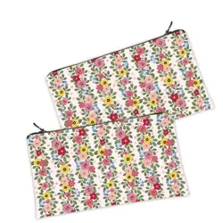 Kosmetická taška MINI – malá látková taštička s potiskem Malva