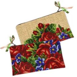 Kosmetická taška MINI – malá látková taštička s potiskem  Růže