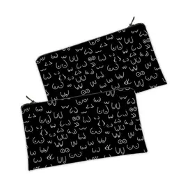 Kosmetická taška MINI – malá látková taštička s potiskem Prsa