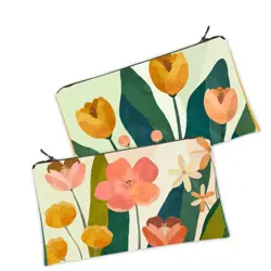 Kosmetická taška MINI – malá látková taštička s potiskem Tulipány