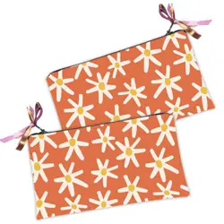 Kosmetická taška MINI – malá látková taštička s potiskem Heřmánek