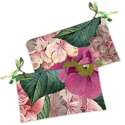 Kosmetická taška MINI – malá látková taštička s potiskem Květiny