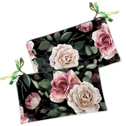 Kosmetická taška MINI – malá látková taštička s potiskem Růže