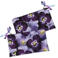 Kosmetická taška MINI – malá látková taštička s potiskem Fialová trikolóra