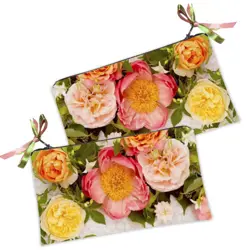 Kosmetická taška MINI – malá látková taštička s potiskem Čajové růže