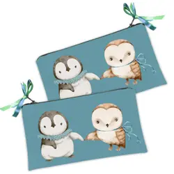 Kosmetická taška MINI – malá látková taštička s potiskem Sova