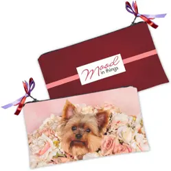 Kosmetická taška MINI – malá látková taštička s potiskem Yorkshire Terrier