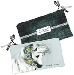 Kosmetická taška MINI – malá látková taštička s potiskem White Horse